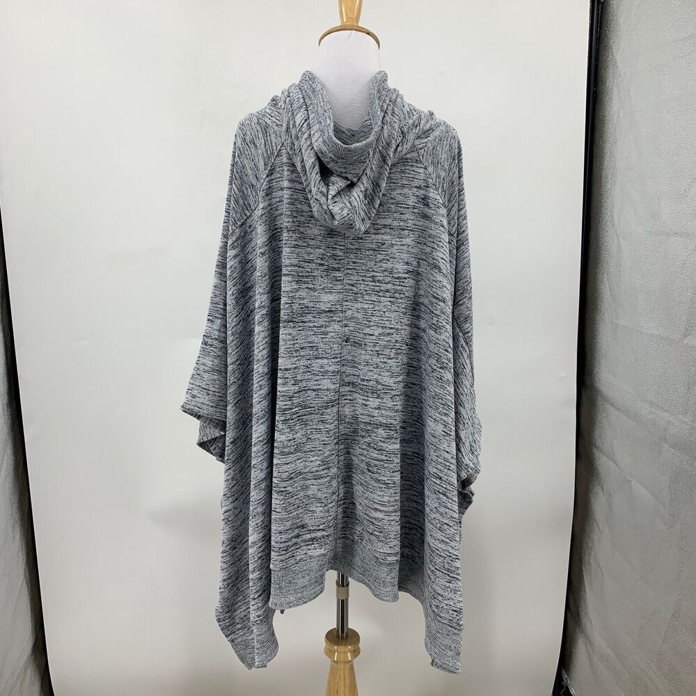 Athleta Hooded Poncho Womens S Small Grey Blissful Drawstring Pullover Workout - Picture 2 of 16